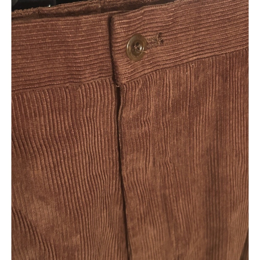 Henry Jacobson Cuffed Bottom Men's Brown Corduroy Pants Size 36x30 NWT MSRP $110 - Picture 2 of 6